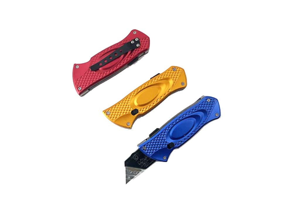 SK5 Retractable Quick Change Utility Knife w 5 Extra Blades Aluminium Handle