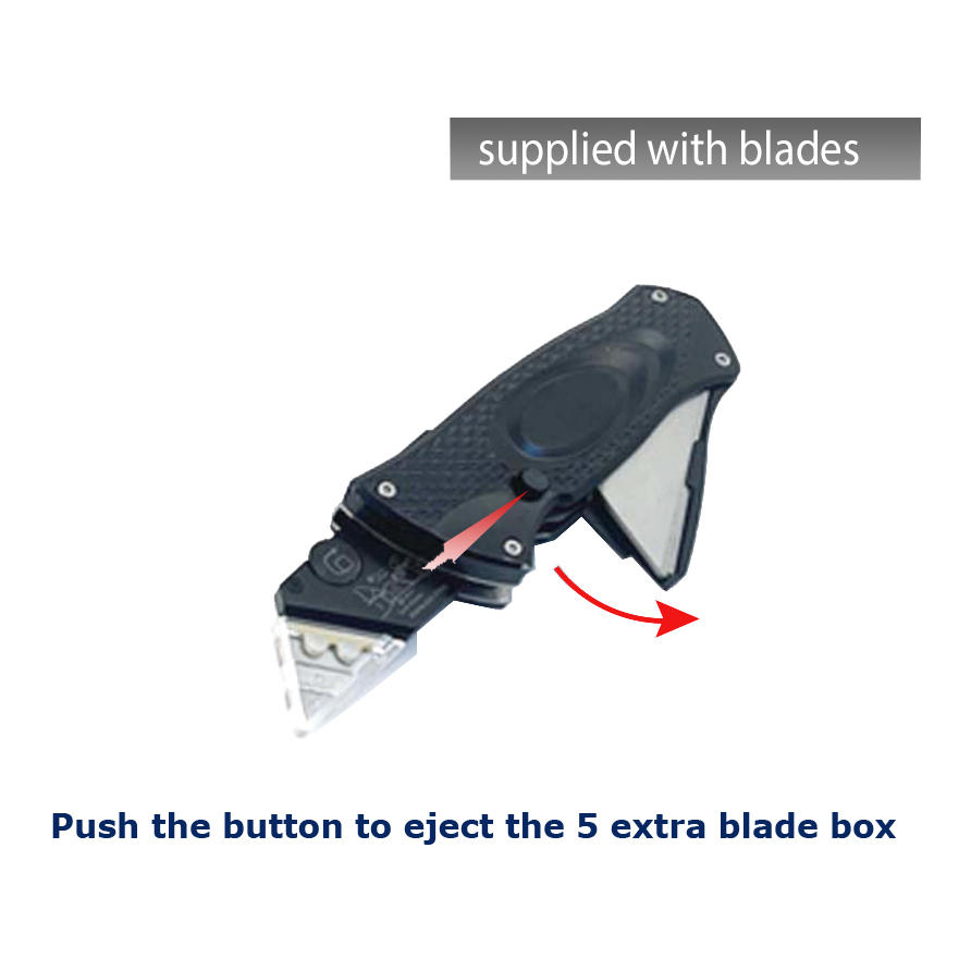 SK5 Retractable Quick Change Utility Knife w 5 Extra Blades Aluminium Handle