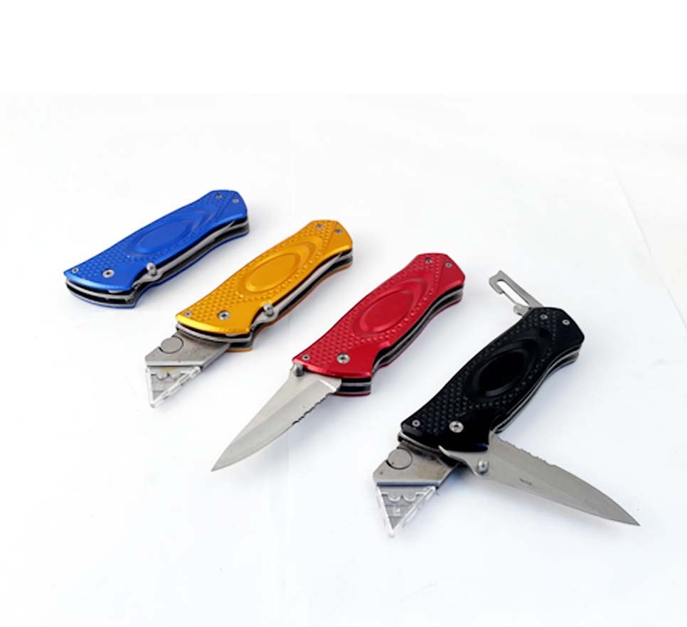 2-in-1 Retractable Quick Change Sport Knife & SK5 Utility Blade Aluminium Handle