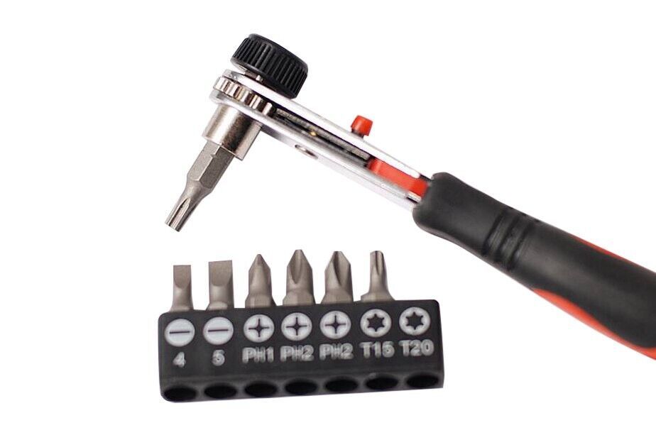 49pc Precision Screwdriver Pliers Low Profile Ratchet Bits Driver & T Handle Set