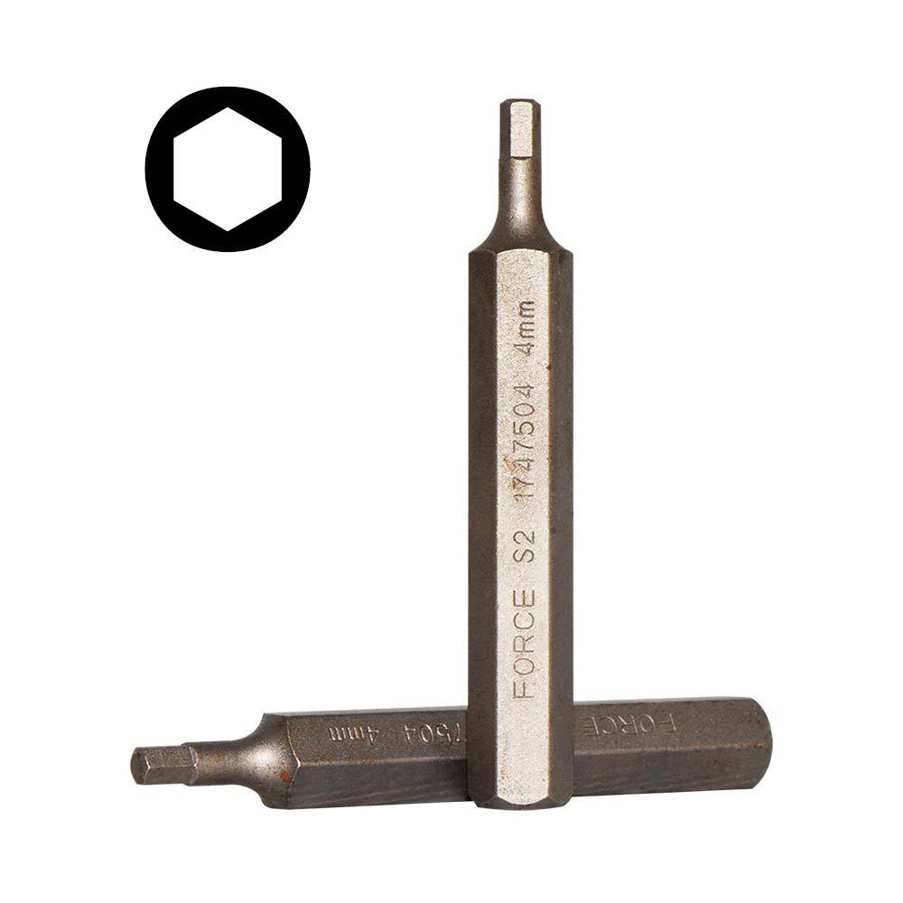 S2/CRMV Steel 5pc-pack 10mm Shank 75mmL Hex Allen Bits Individual