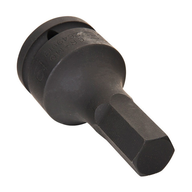 FORCE 2649027 3/4" Dr. Impact One-Piece Hex Socket Bit 27mm 90mmL