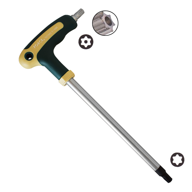 Force 51010T 10pc Star Torx Tamperproof Extra Long T Handle Ket Set: T10xT10H-T55xT55H
