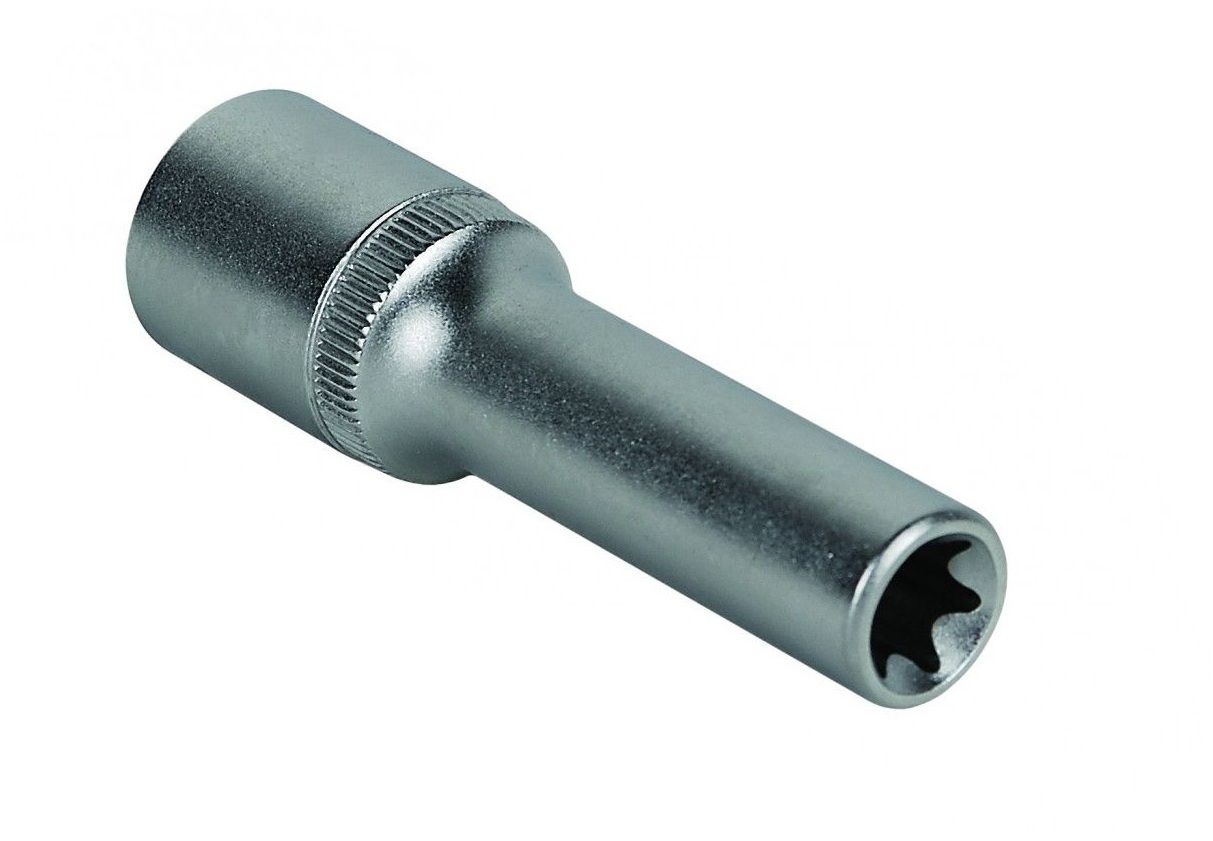 Force 1/2" Dr. 6pt 77mmL Deep E Star Female Torx Cr-V Socket