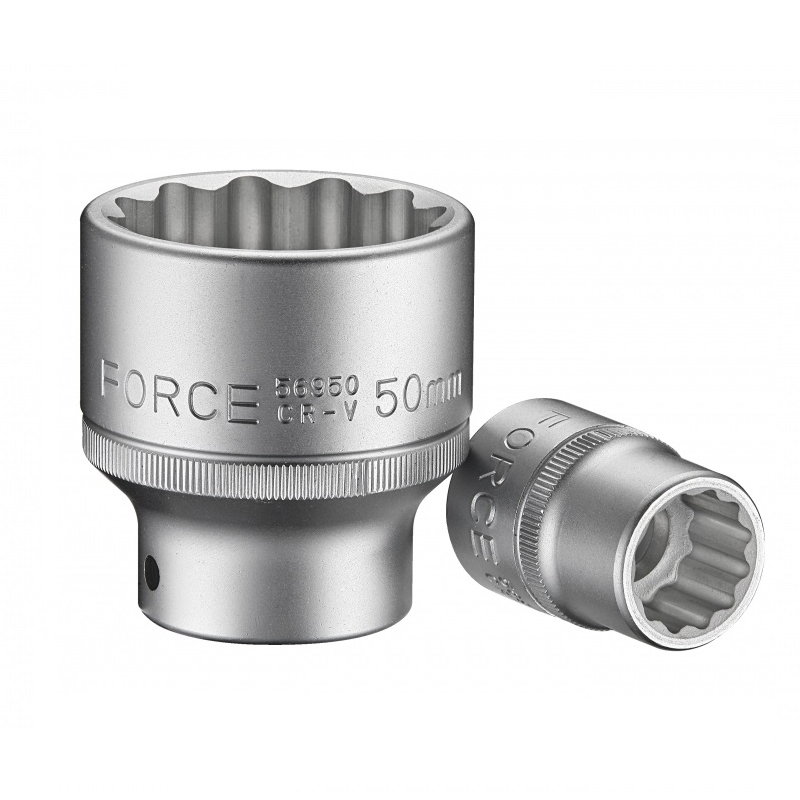 Force 6141S 14pc 3/4" Dr. 12pt SAE Socket & Accessories Set: 7/8"-2" Imperial Socket, Ratchet Handle, Extensions