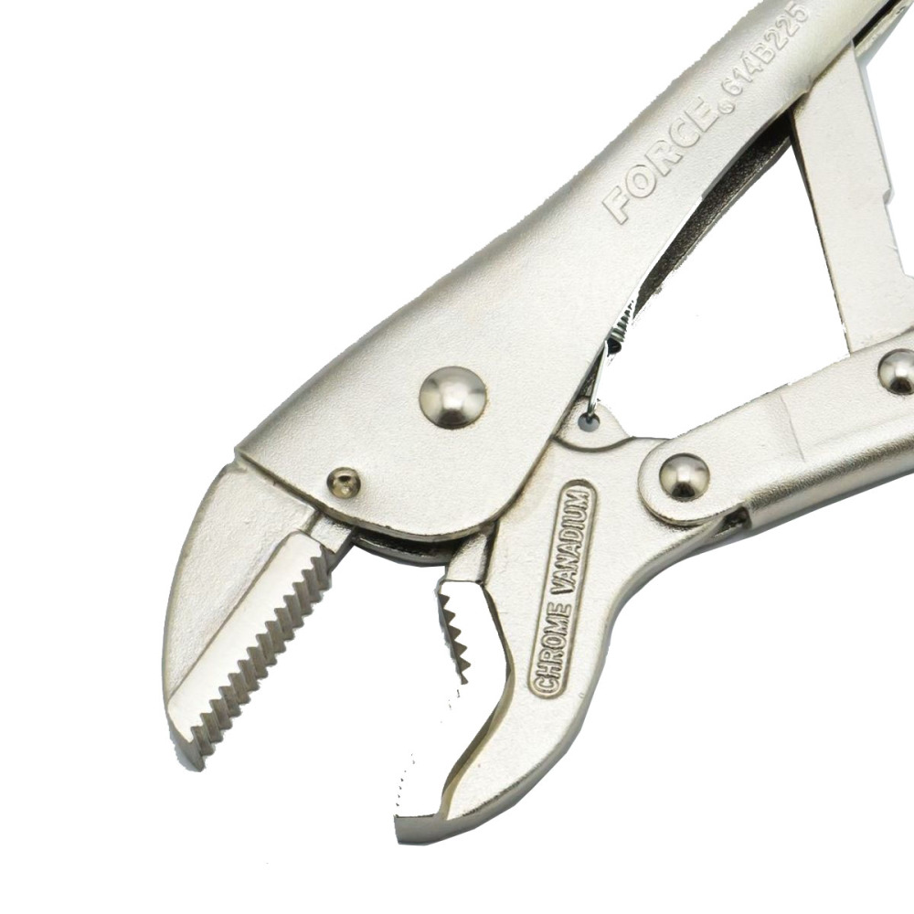 Force 614 / 615 Locking Grip Pliers: Curve / V / Stright Jaw Size Options
