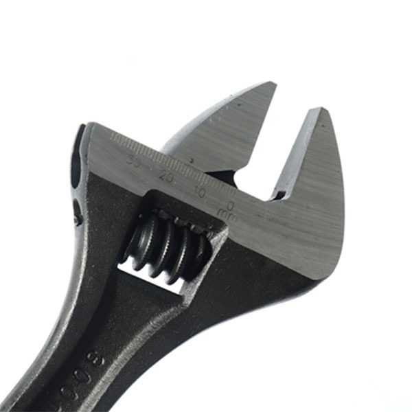 Force 649 Adjustable Wrench Black Plated Surface Gauged Jaw Shifter