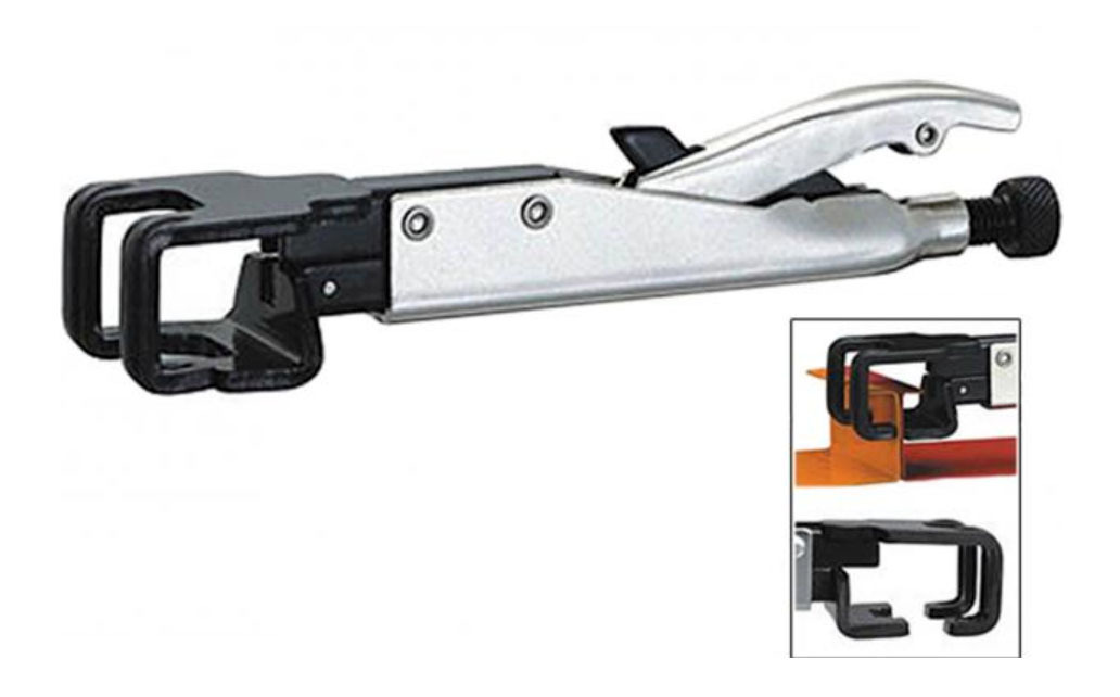 Force 67901 / 67902 Self-locking Multi-grip Welding Clamp Pliers Wide Flat/Double Curved Jaws