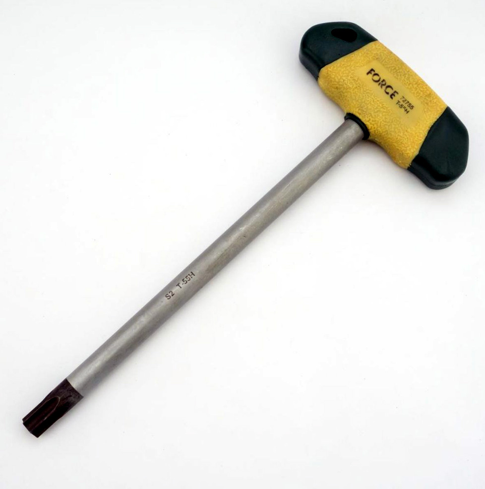 Force 727 T Handle Tamperproof Star Torx Key Screwdriver Wrench Individual Option: T6-T55
