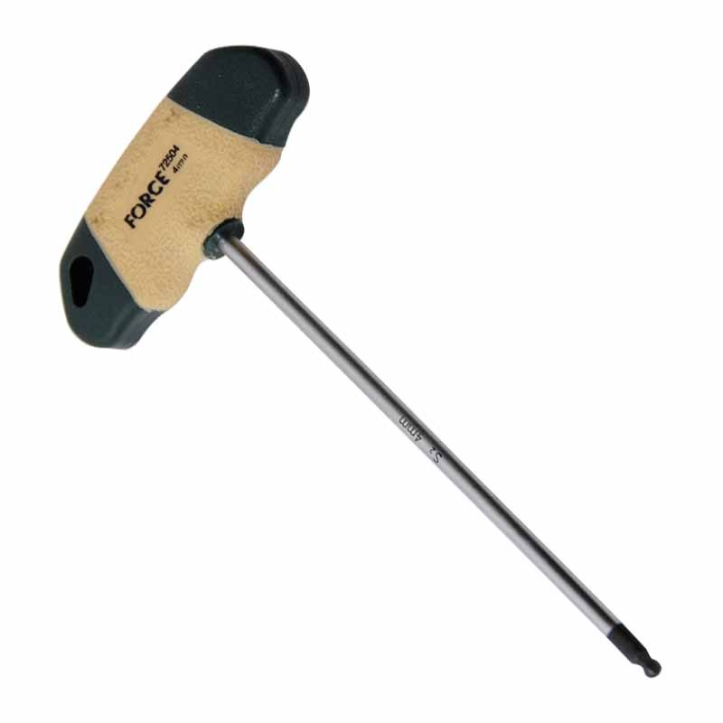 Force 725 T Handle Hex Screwdriver Allen Key Balldrive Wrench Metric