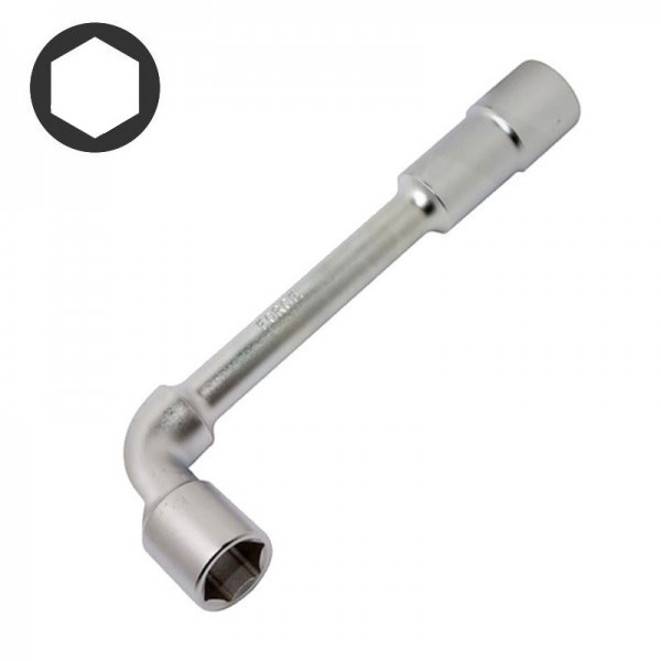 Force 753 6PT-6PT Angle Spanner L-Type Deep Recess Through Hole Tubular Socket Wrench