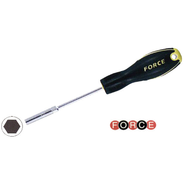 Force 74425 Deep Drawn Nut Driver Hex Socket Driver Screwdriver