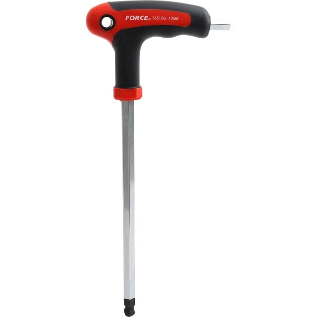 Force 765..G Extra Long L-Shape T Handle Hex Key with Ball Point Softgrip Wrench