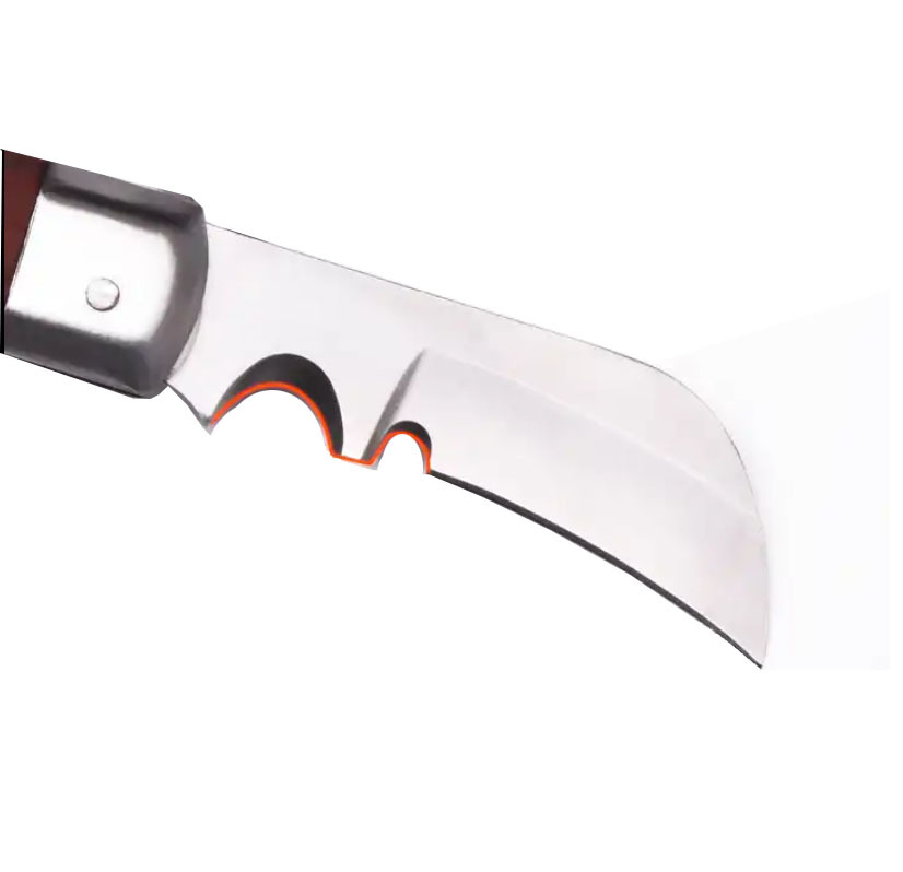 Stainless Steel Electrician Folding Cable Knife Wire Cut Curved Hawk Bill Blade