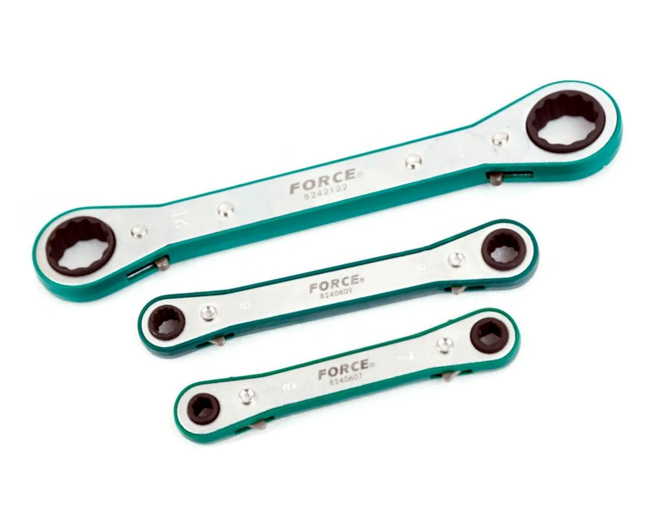Force 824 Reversible Two Way Double Ratchet Ring Spanner Gear Wrench Metric