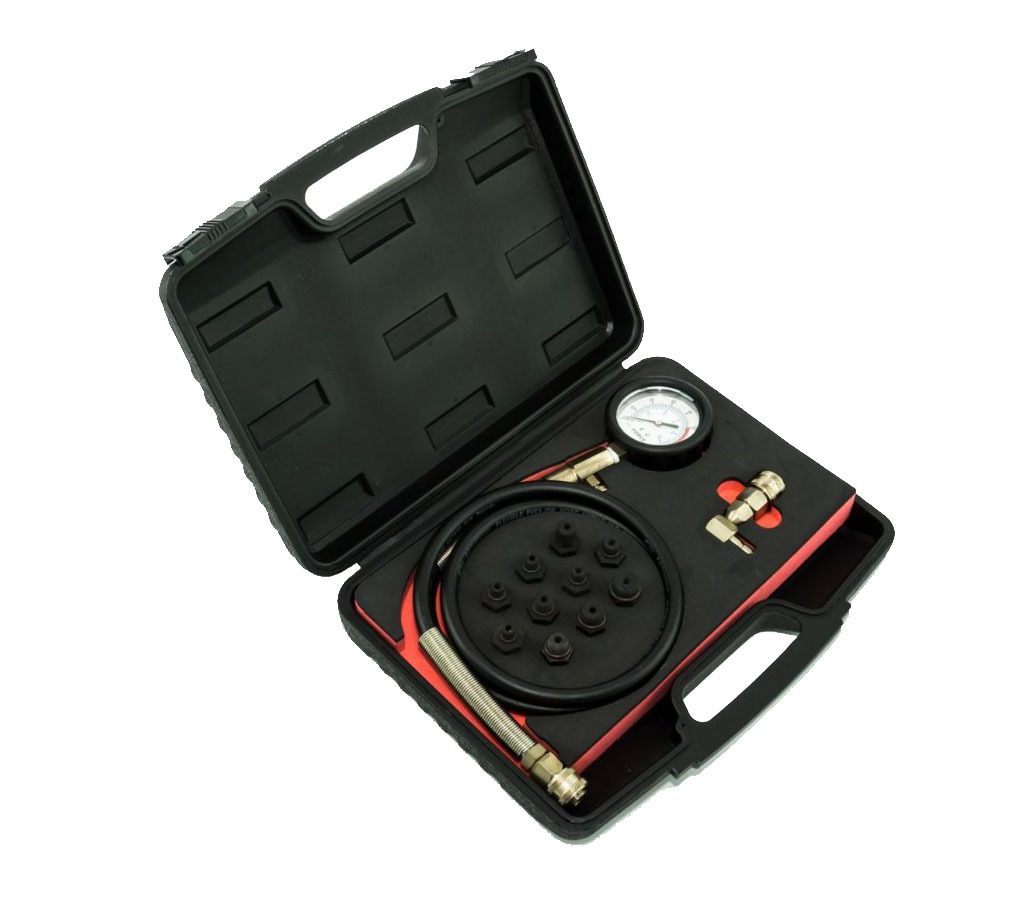 Force 912G1 Oil Pressure Test Kit: Gauge, Coupling Adapters, Shut-off Valve
