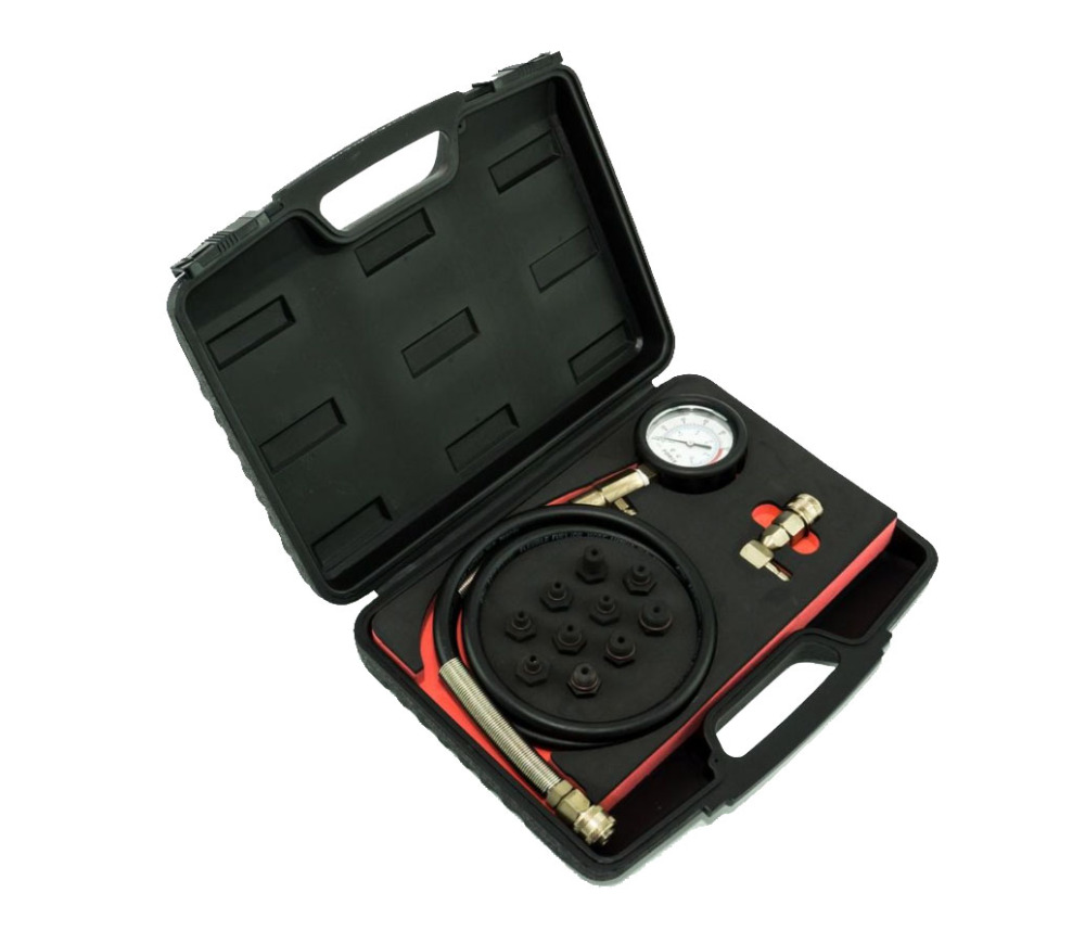 Force 912G1 Oil Pressure Test Kit: Gauge, Coupling Adapters, Shut-off Valve