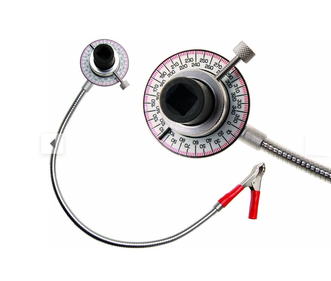 Force 9G1801 1/2" Drive Angle Torque Meter Gauge with Flex Arm Clip
