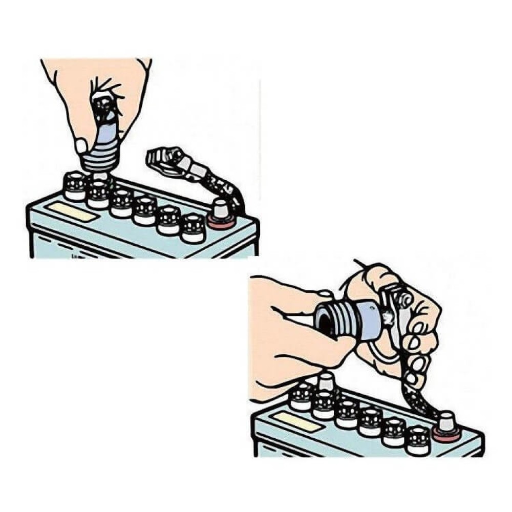 Force 9U3002 2-in-1 Battery Terminal Internal External Clean Brush