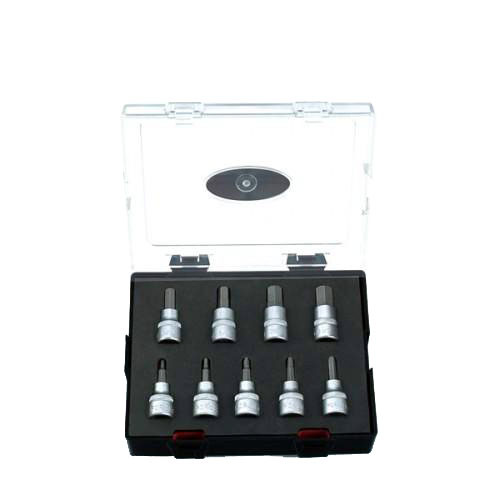 Force K3096 3/8" 9pc Imperial SAE Hex Allen Socket Bits Set 1/8"-1/2"