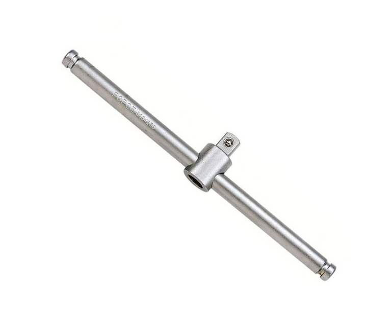 Force K4057-15 1/2" Dr. Socket Accessories 5pc Set: Ratchet Hanle, Sliding T Bar, Extension, Swivel Joint
