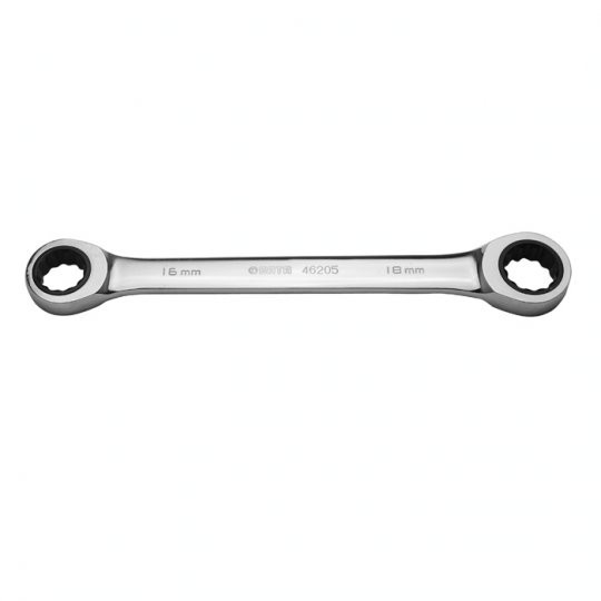 Force K50625 8x9-17x19mm 6pc Double Ratcht Flat Ring Spanner Gear Wrench Set