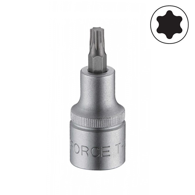 Force K4204 1/2" Drive 20pc T20-T70 Star Torx & T20H-T70H Tamperproof Socket Bits Set