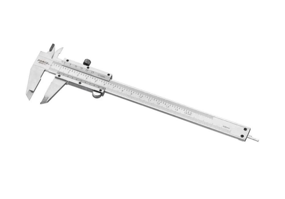 Force K50629 6pc Assorted Measuring Tool Kit: Caliper, Protractor, Scriber, Punch, Tape Measure