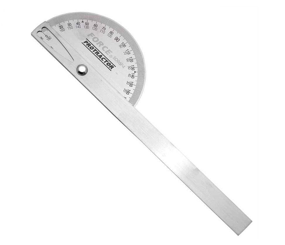 Force K50629 6pc Assorted Measuring Tool Kit: Caliper, Protractor, Scriber, Punch, Tape Measure