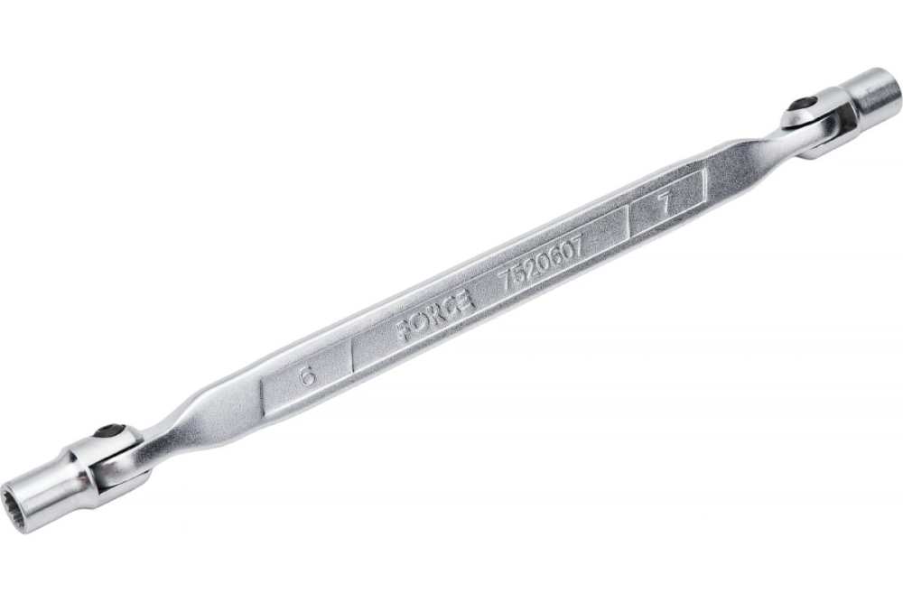 Force 752 Hinged Swivel Flex Double Head Socket Saltus Wrench for Confined Area