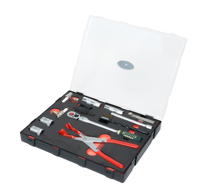 Force K913G5 13pc Spark Plug Maintenance Kit: Flexible Ratchet, Tester, Chaser, Adapter Torque...