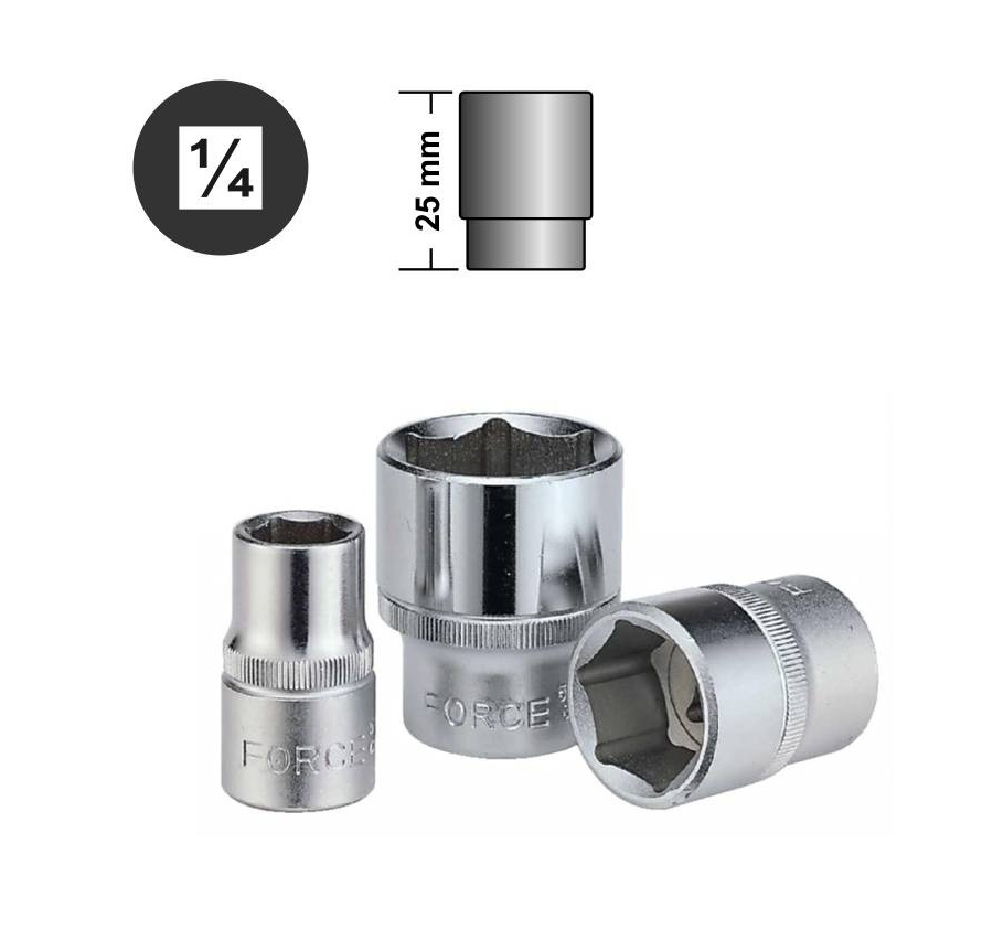 Force T2742-18 74pc 1/4" Dr. Metric & Female E-Star Socket and Accessories Master Set