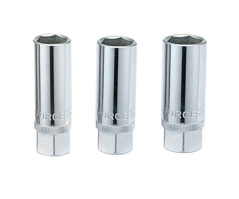 Force T30712 3/8" Dr. Socket Accessories Set: Torque Wrench, Reversible, Stubby, Flexible Ratchet Handles