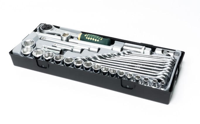 Force T3361 3/8" Dr. Flank Socket & Accessories & Combination Spanner 36pc Set
