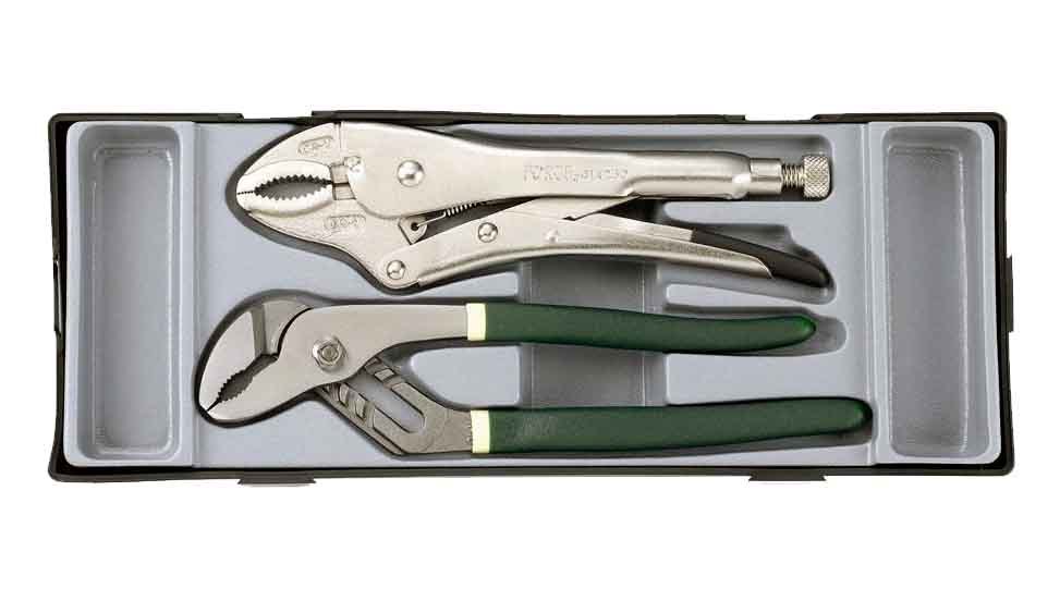 Force T5021 10" Water Pump Multi Grip & Locking Pliers 2pc Set