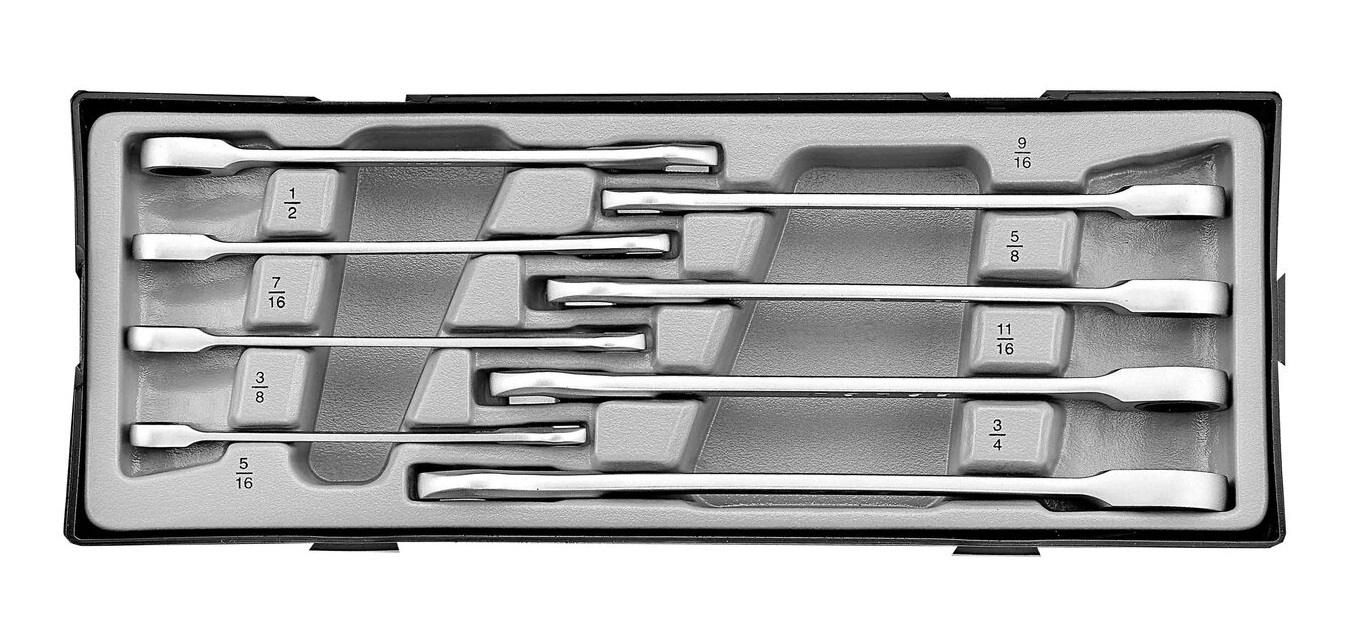 Force T50812 T50813 5/16" to 3/4" 8pc Imperial SAE Ratchet Spanner Gear Wrench Set