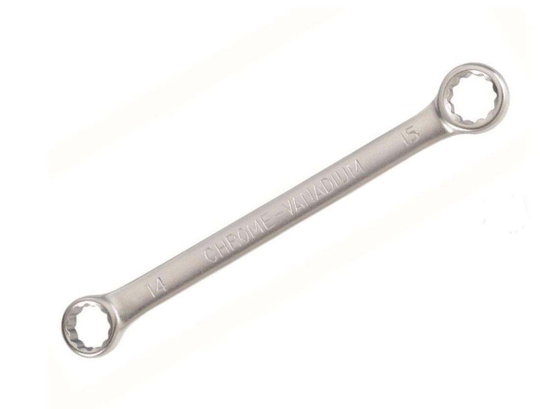 Force T51226 Flat/T51226A 15° Bowed Double Ring Spanner Wrench 6x7-30x32mm 12pc