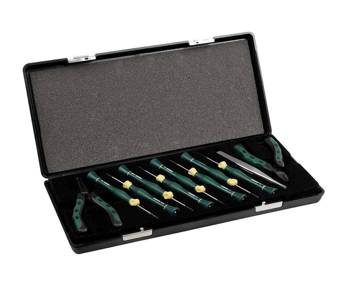 Force 2106 11pc Jeweler High Precision Screwdriver & Pliers Tweezer Set