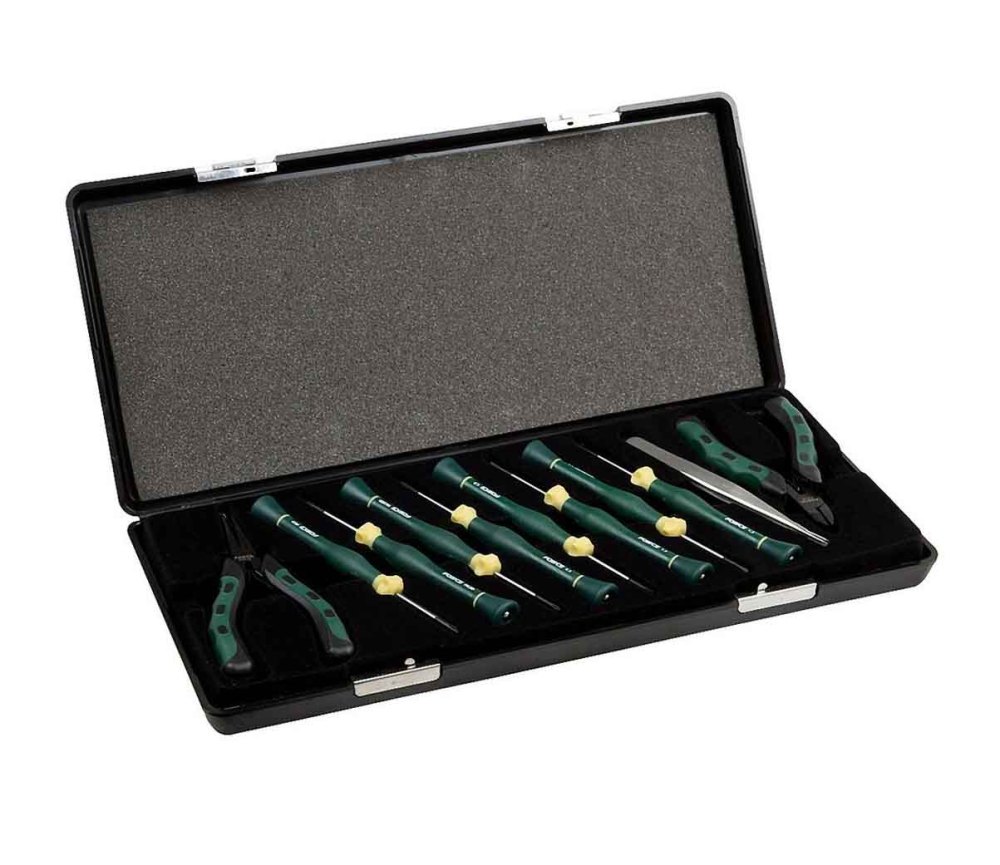 Force 2106 11pc Jeweler High Precision Screwdriver & Pliers Tweezer Set