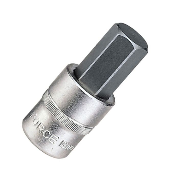 Force K41110 1/2" Dr. Hex Allen Socket Bits H4-H19mm 11pc set