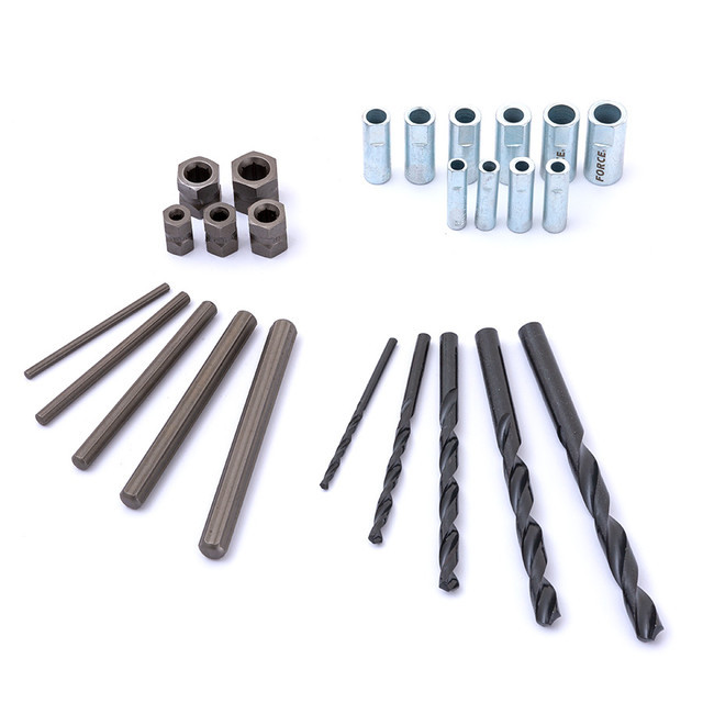Force 925U1 Screw Extractor / Drill & Guide 25pc Set
