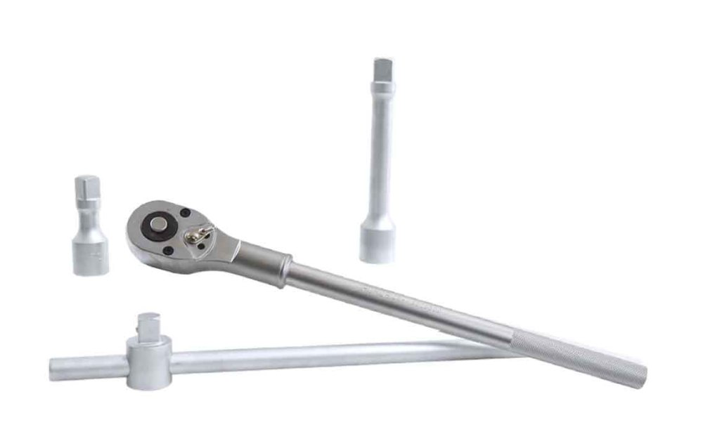Force 6261 26pc 3/4" Dr. 12pt Metric & Imperial Socket & Ratchet Handle, Extensions Accessories