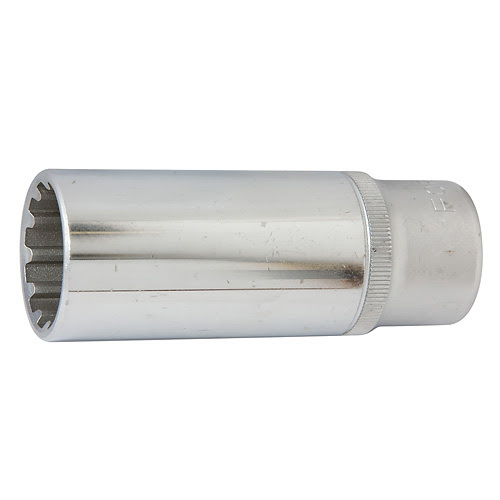 Force 1/2" Dr. 12PT 77mm Deep Spline Female Socket Multi-Tooth Gear Lock Profile