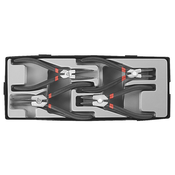Force K5043A 4pc 7"/180mm Assorted Circlip Pliers Snap Ring Set