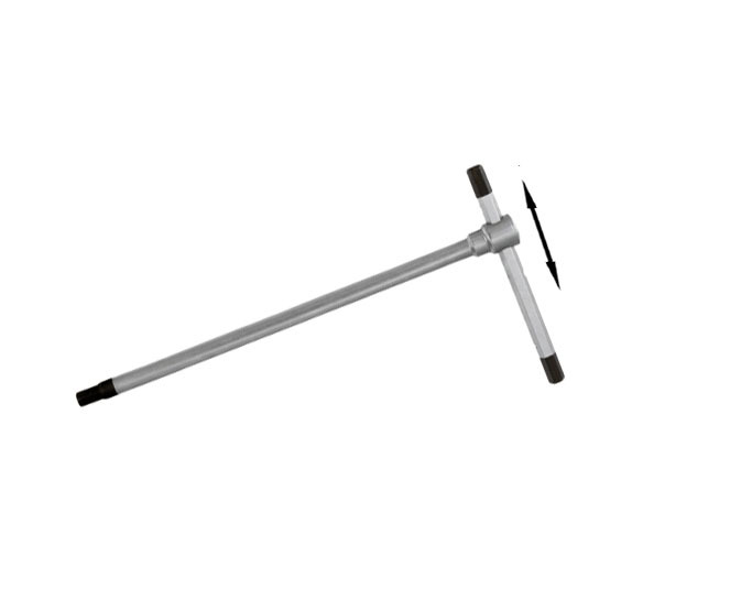 Force 50912 3-Way Extra Long T-Shaped Hex Key 2-10mm 9pc Set