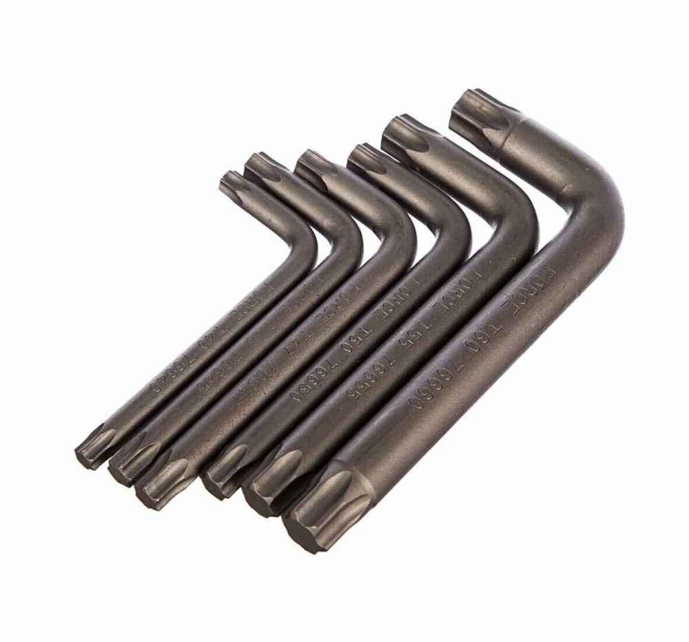 Force 4651 65pc 1/4" & 1/2" dr E-Star Female Torx Socket & Torx Bit L-Key Wrench