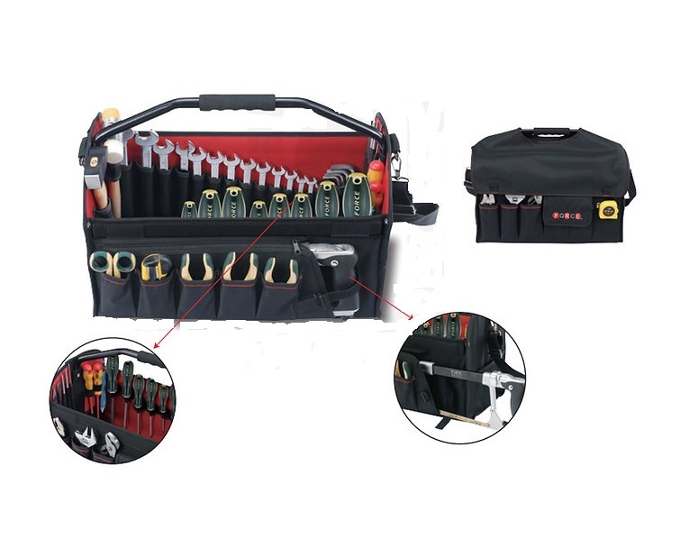 Force 50230-95 95pc Combo Tool Kit Socket & Accessory Hammer Plier Polyester Bag