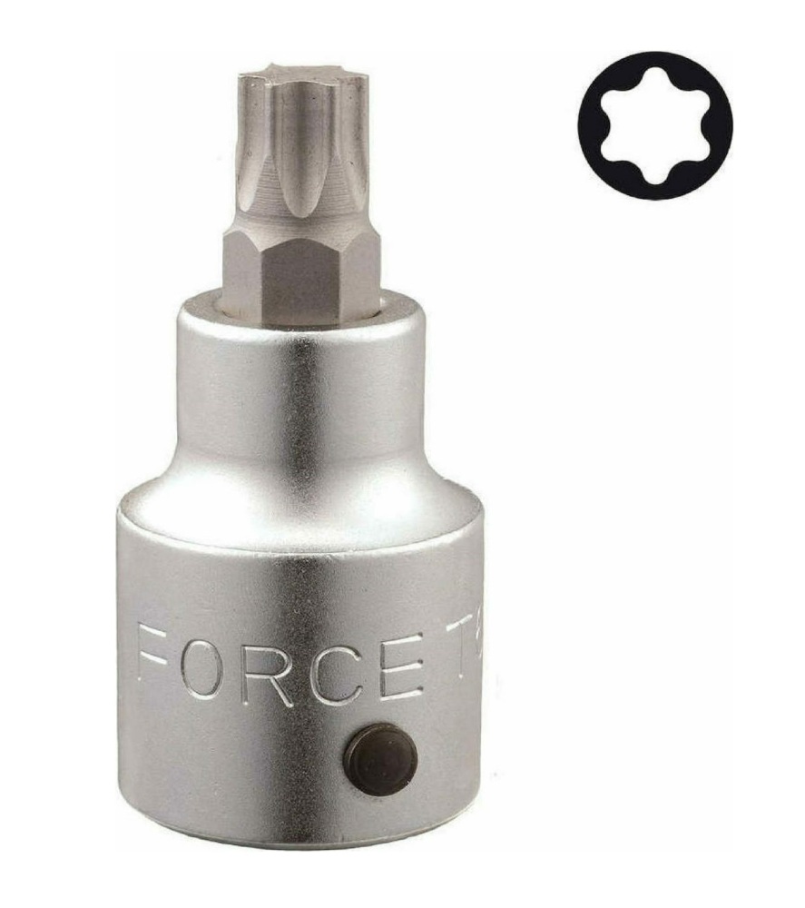 Force 36408019 H19 / 36608090 T90 3/4" dr. 80mmL Hex / Torx Star Socket Bits