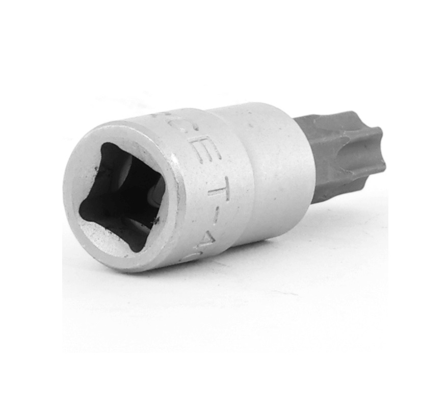 Force / King Tony 3/8" Dr 50mmL S2 Steel Tamperproof Torx Star Socket Bit Option:T8H-T60H