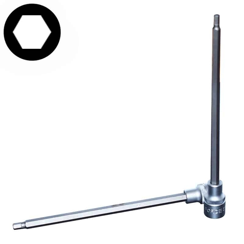 Force 1/2" Dr. Hex Allen Socket Bits 55/100/120/140/190mm H4-H17mm